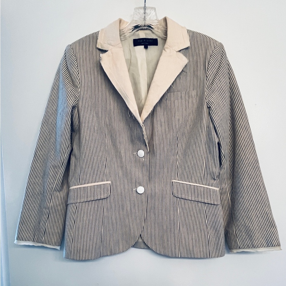 Rag & Bone New York Stripes Hickory Light
Button Jacket size 8